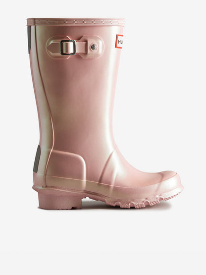 Hunter Girls Original Nebula Wellington Boots in Pink