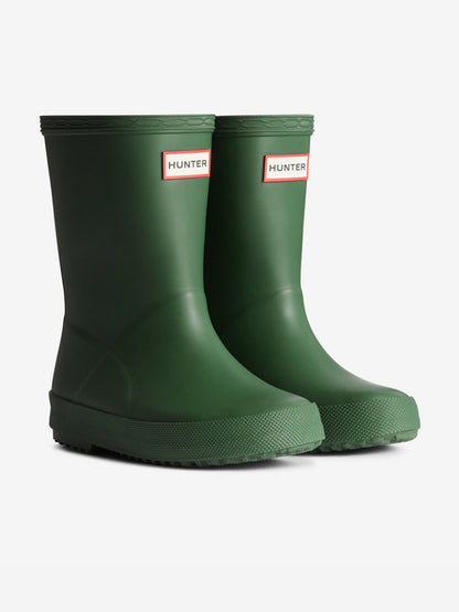 Hunter Kids First Wellington Boots in Green