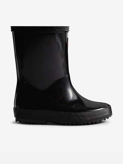 Hunter Kids First Gloss Wellington Boots in Black