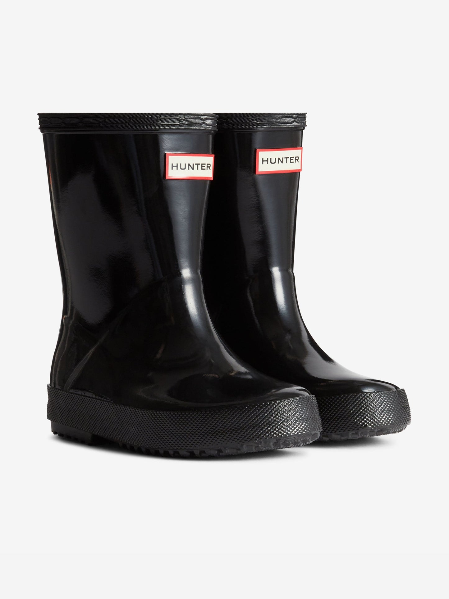 Hunter Kids First Gloss Wellington Boots in Black