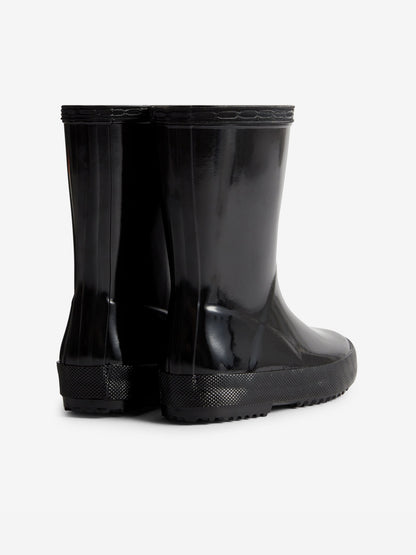 Hunter Kids First Gloss Wellington Boots in Black