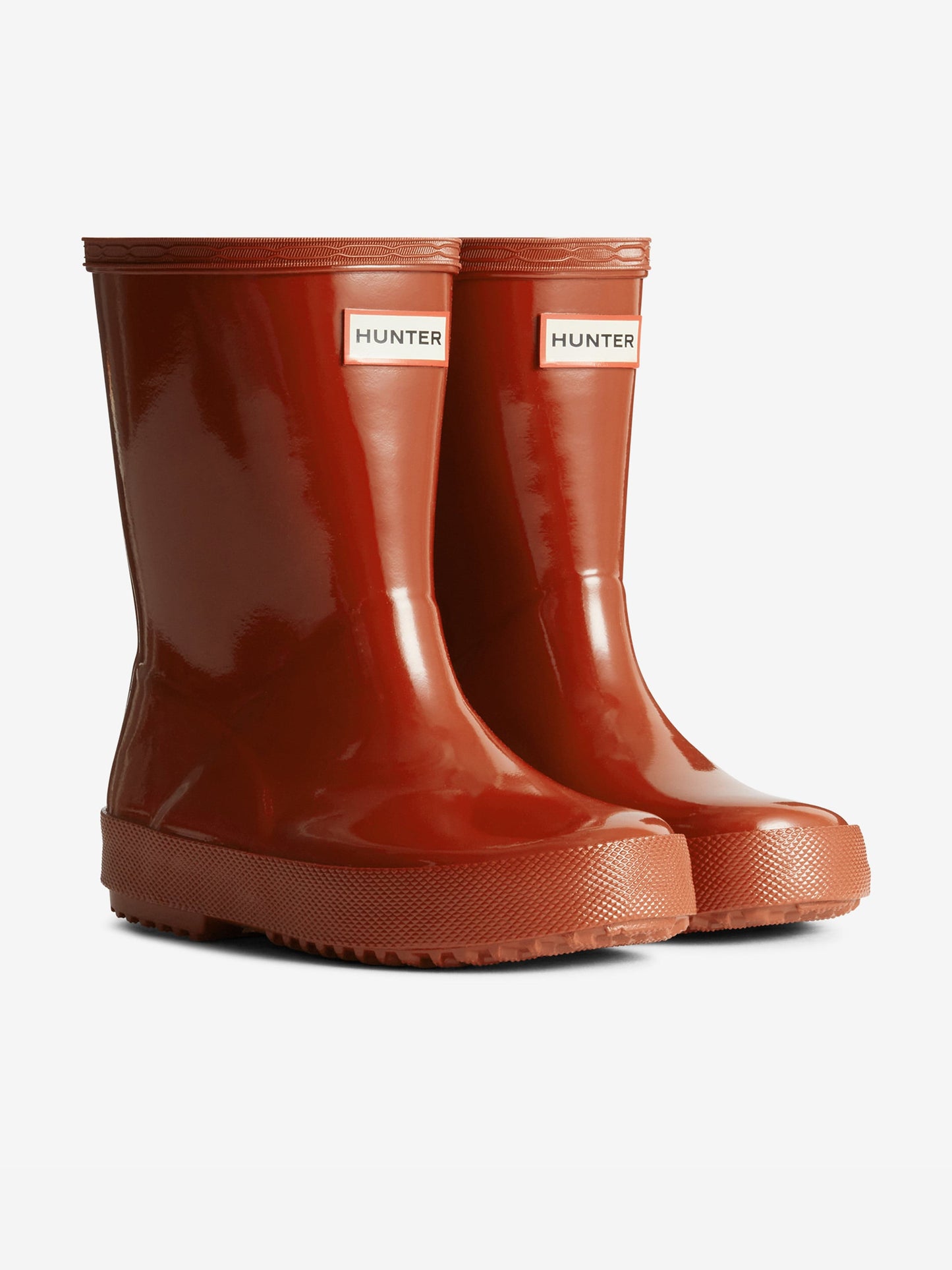 Hunter Kids First Gloss Wellington Boots in Red