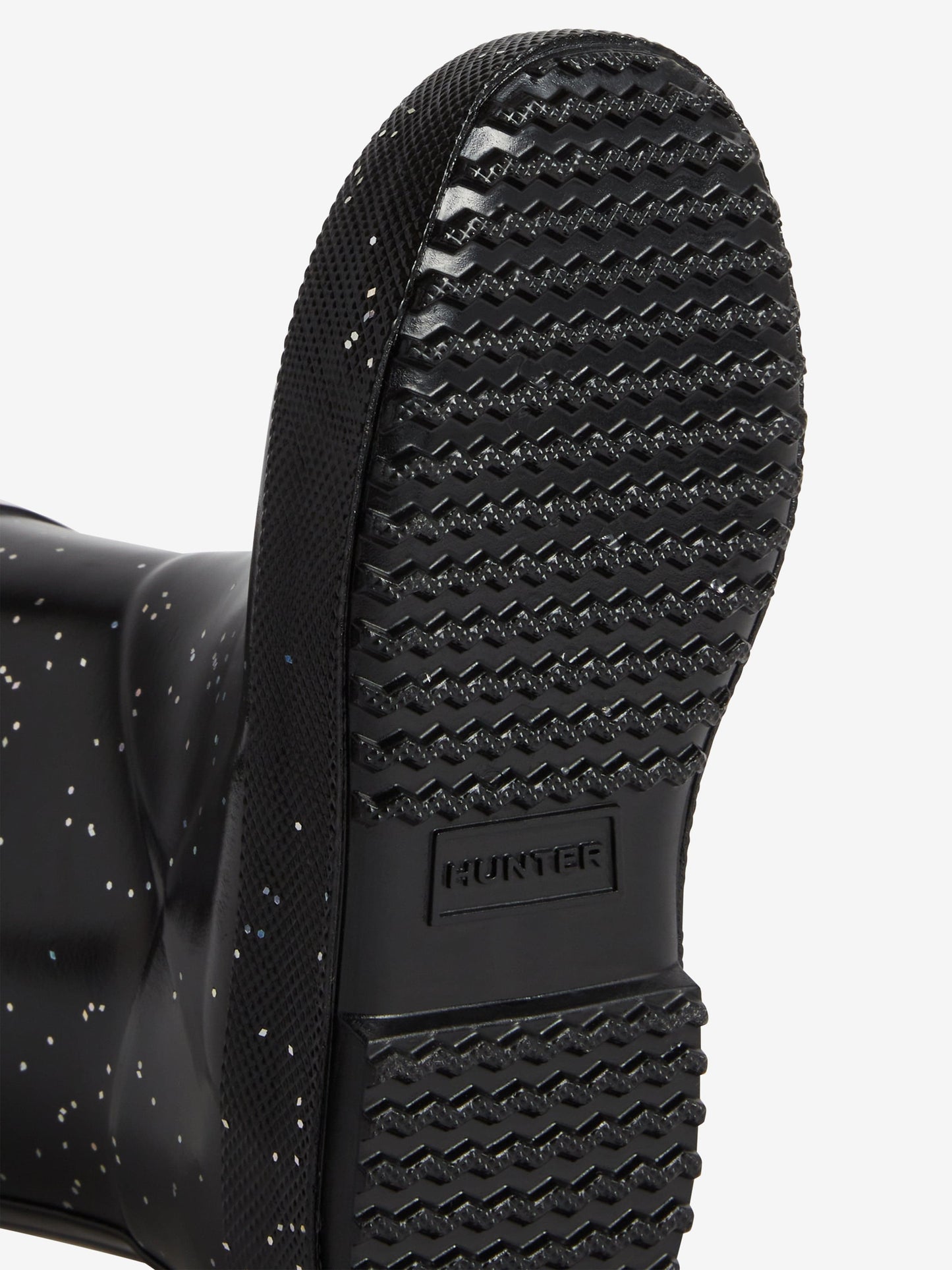 Hunter Kids First Giant Glitter Wellington Boots in Black