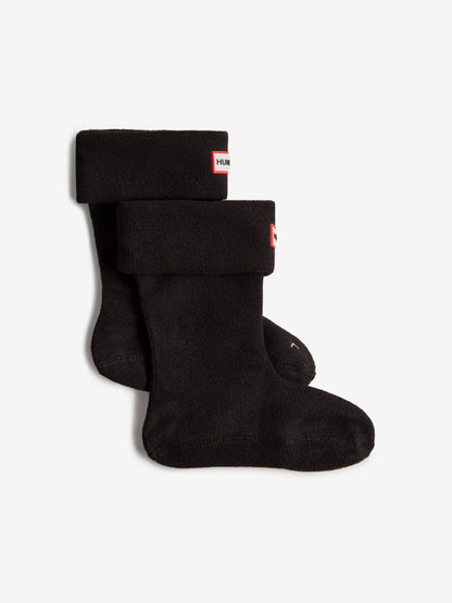 Hunter Kids Fleece Boot Socks in Black