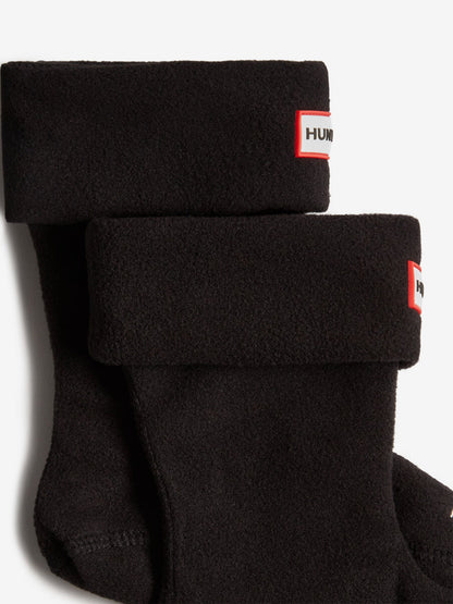 Hunter Kids Fleece Boot Socks in Black
