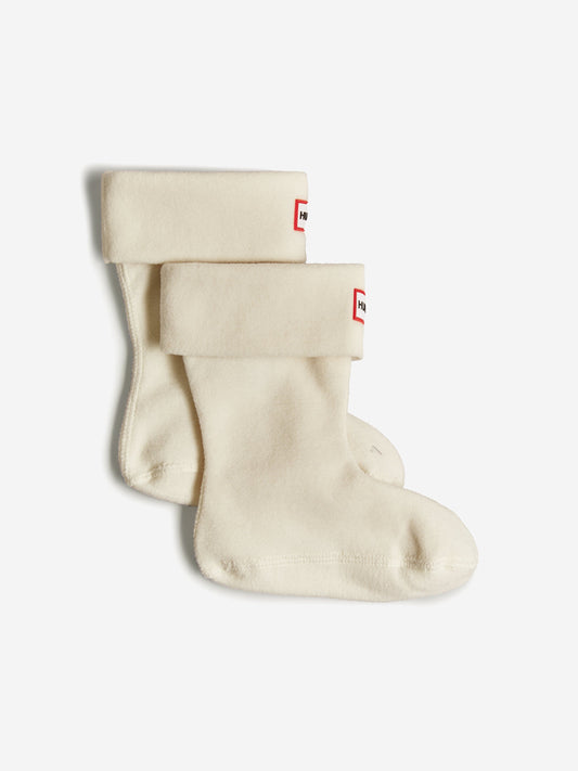 Hunter Kids Fleece Boot Socks in Ivory