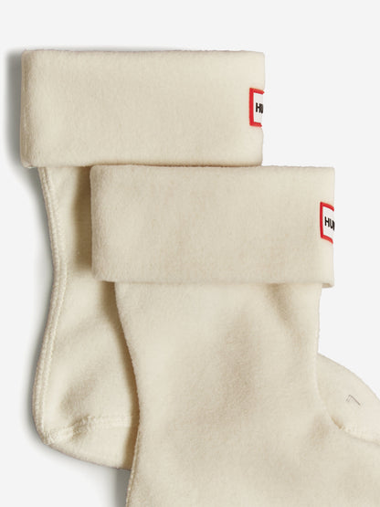 Hunter Kids Fleece Boot Socks in Ivory
