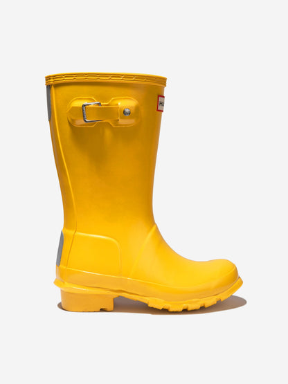 Hunter Kids Original Gloss Wellington Boots in Yellow
