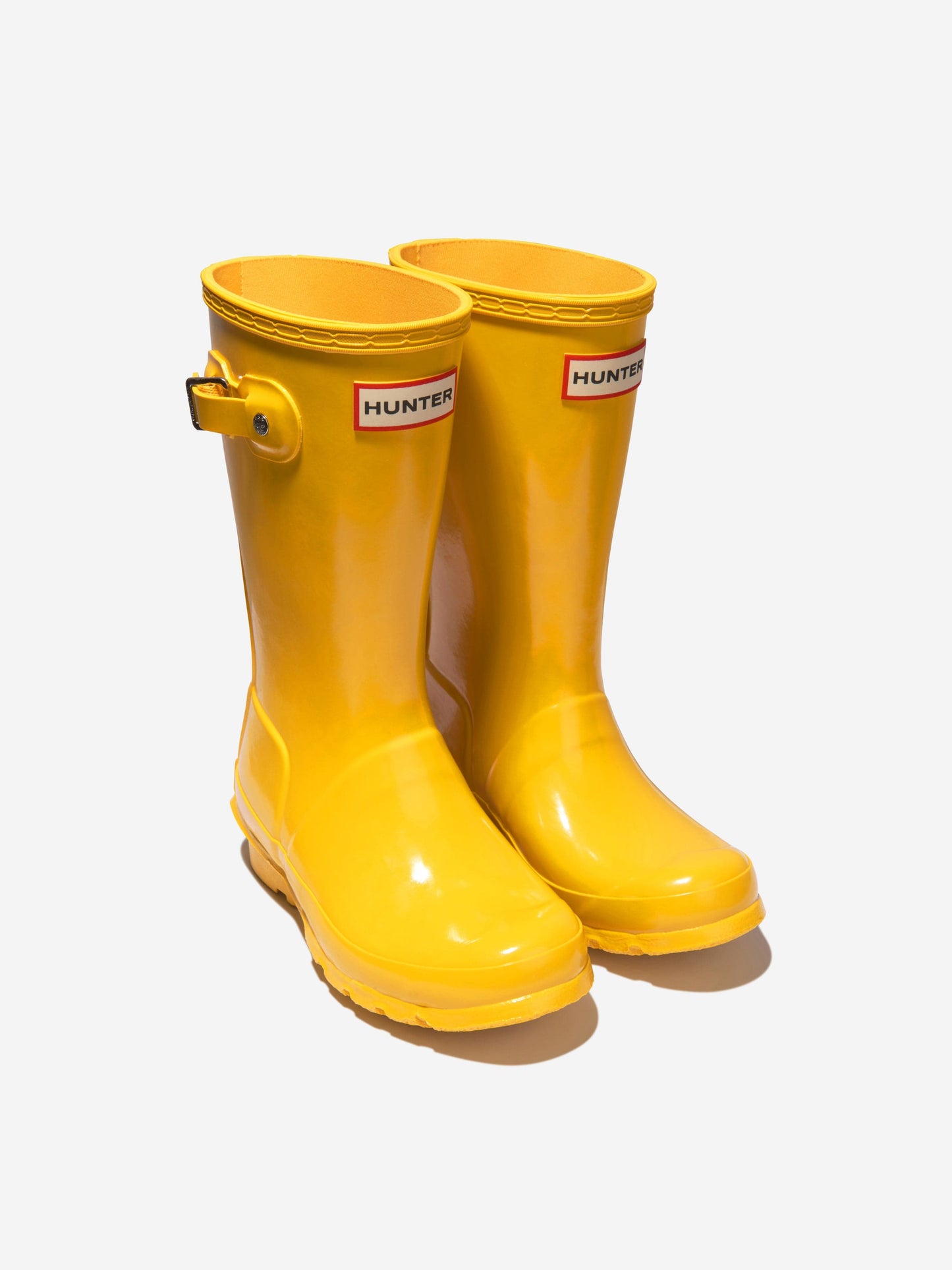 Hunter Kids Original Gloss Wellington Boots in Yellow