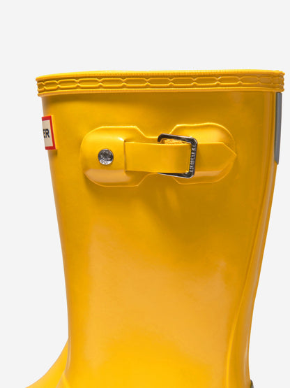 Hunter Kids Original Gloss Wellington Boots in Yellow
