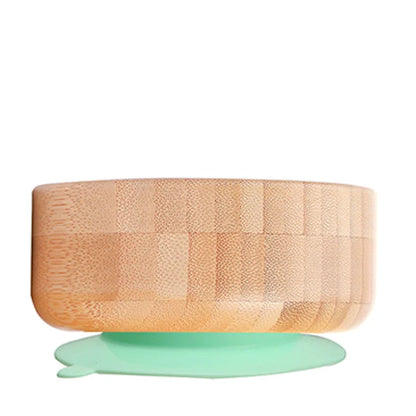 BOOMET Wooden Baby Bowl Set – Suction Plate with Fork & Spoon