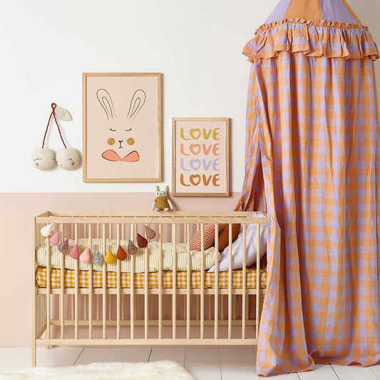 Hibou Design Sylvie Rabbit Art Print - Coral
