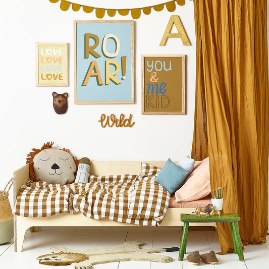 Hibou Design ROAR! Art Print - Blue