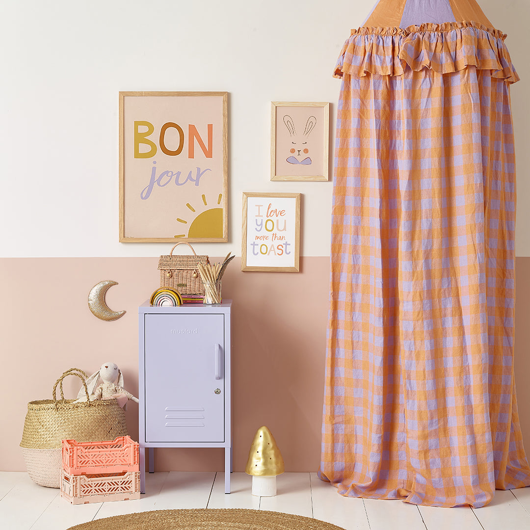 Hibou Design Bonjour Art Print - Pink