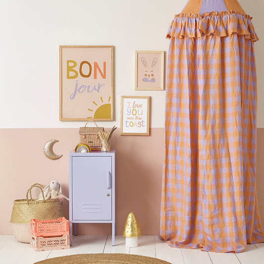 Hibou Design Bonjour Art Print - Pink