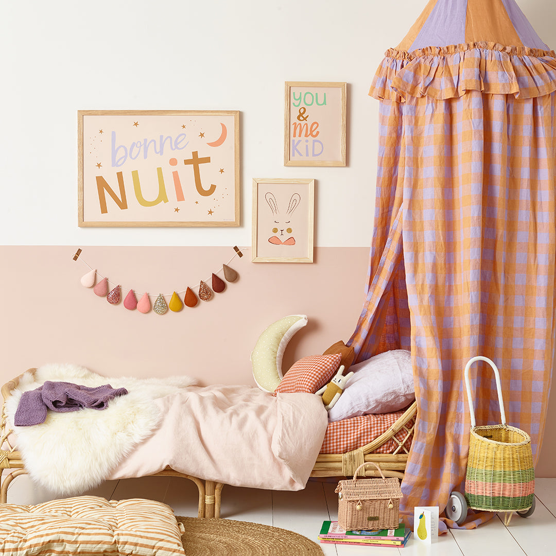 Hibou Design Bonne Nuit Art Print - Pink Toffee