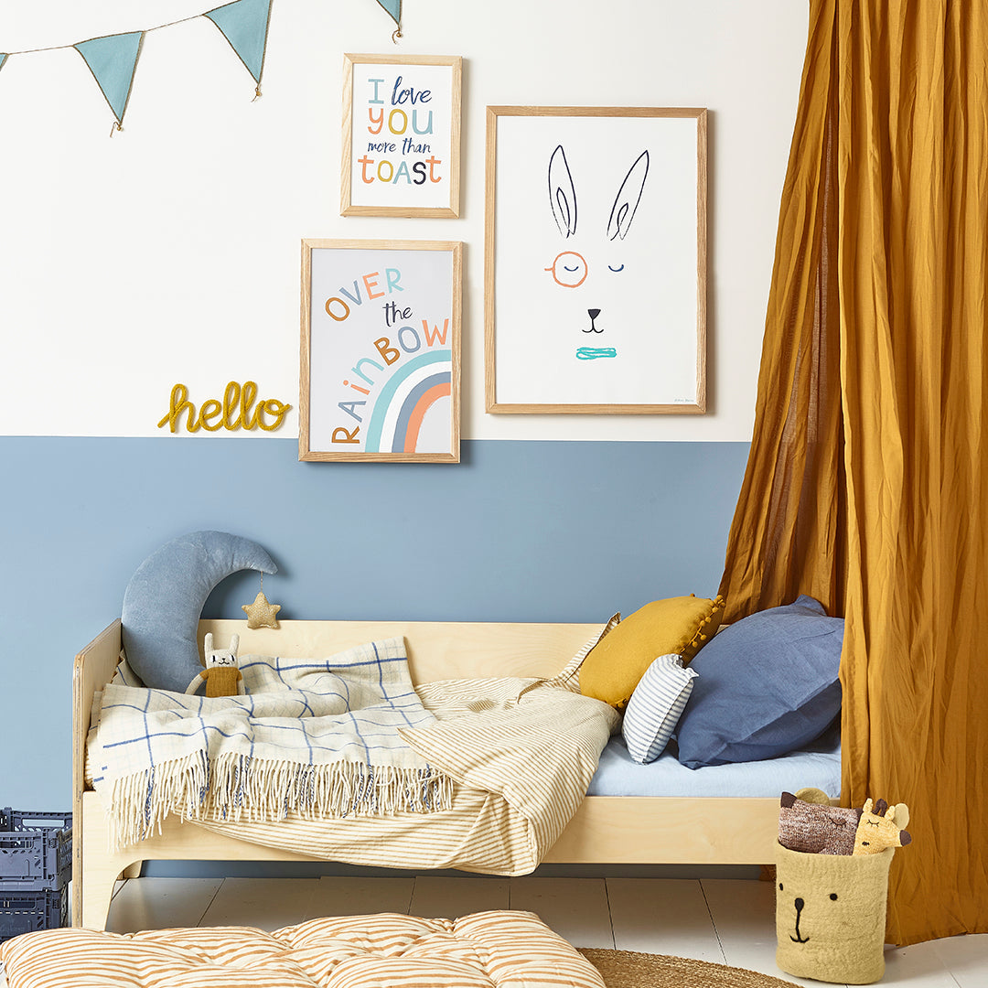 Hibou Design Hector Hare Art Print - White