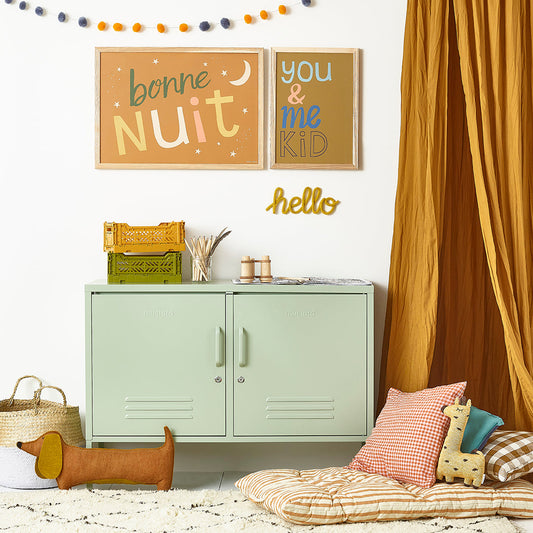 Hibou Design Bonne Nuit Art Print  - Burnt Orange