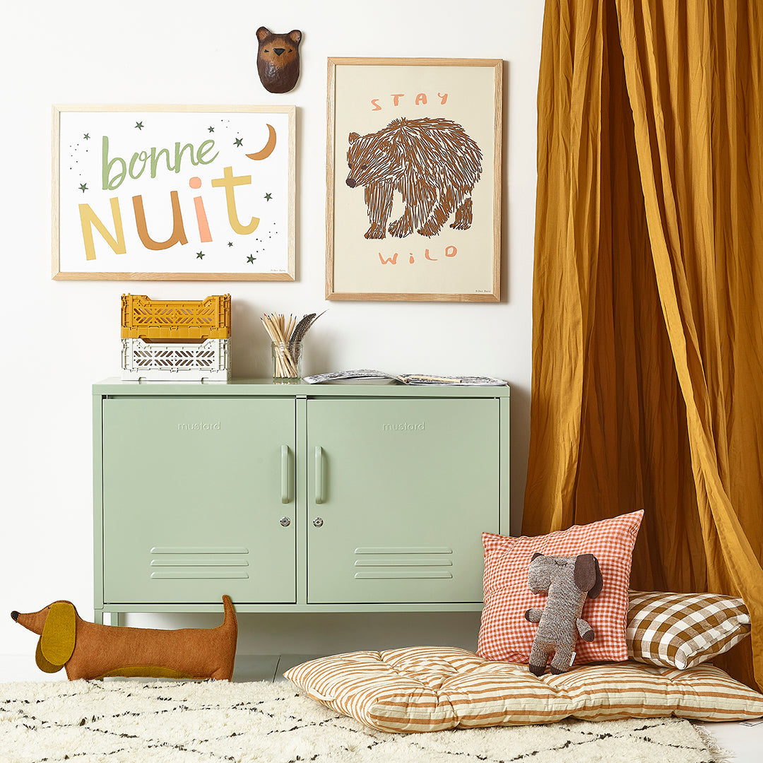Hibou Design Stay Wild Art Print - Taupe