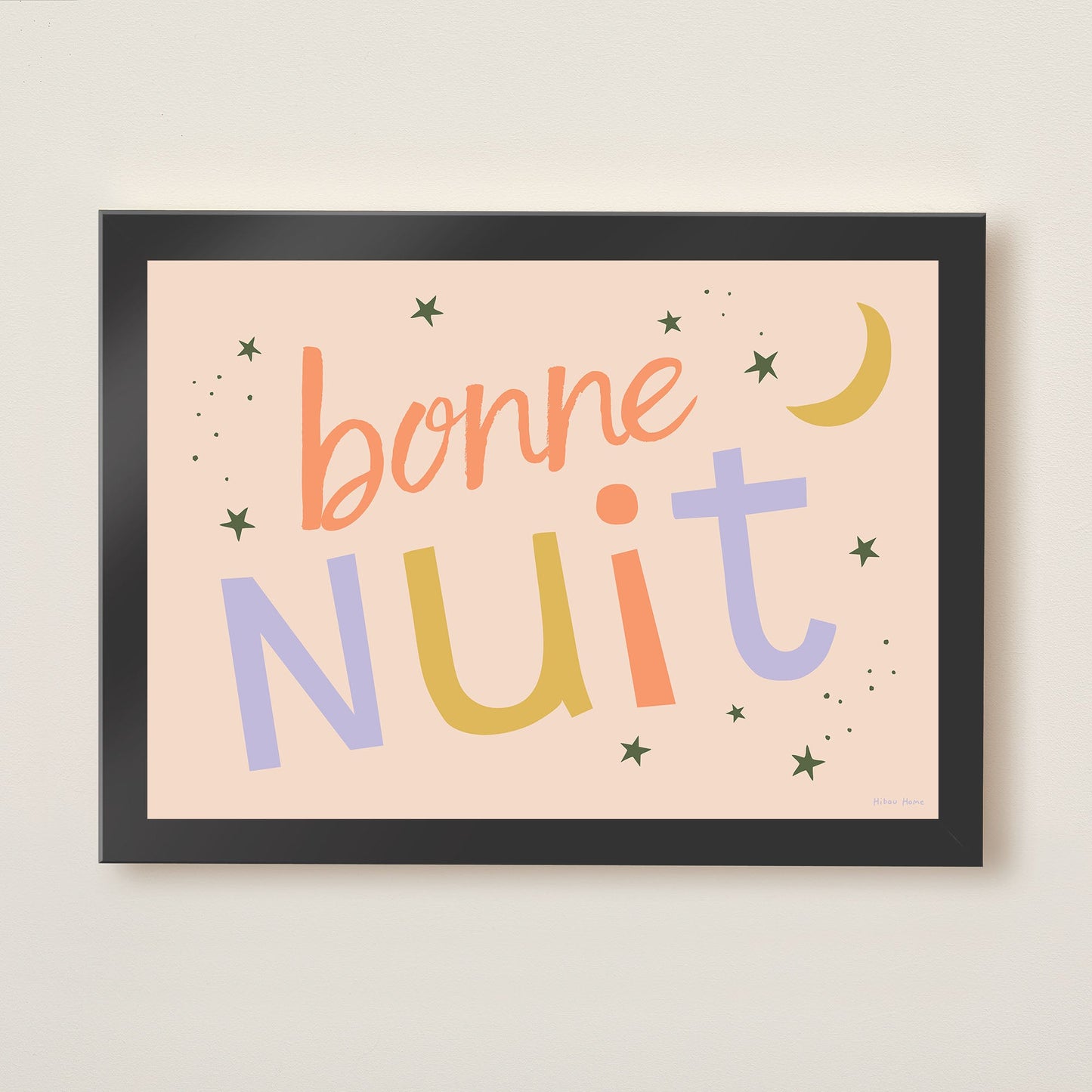 Hibou Design Bonne Nuit Art Print - Confetti Pink