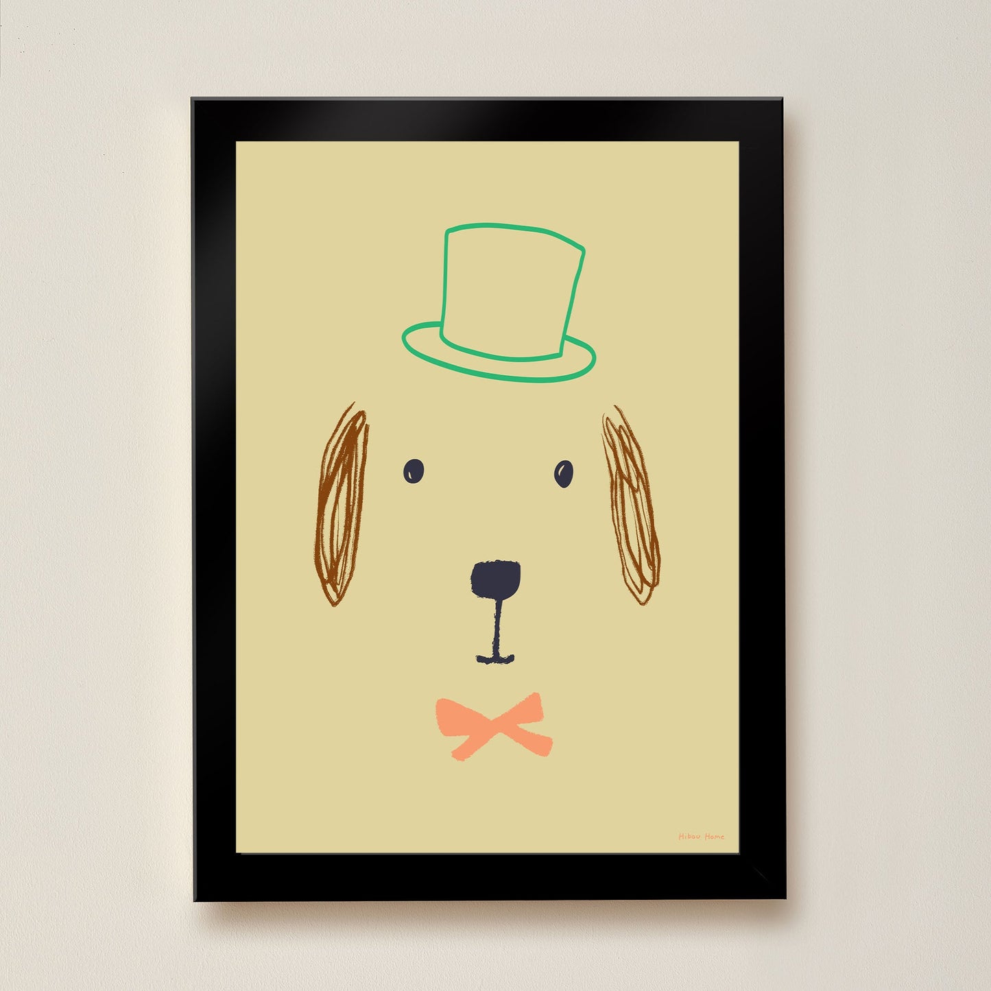 Hibou Design Bruno Dog Art Print - Hay