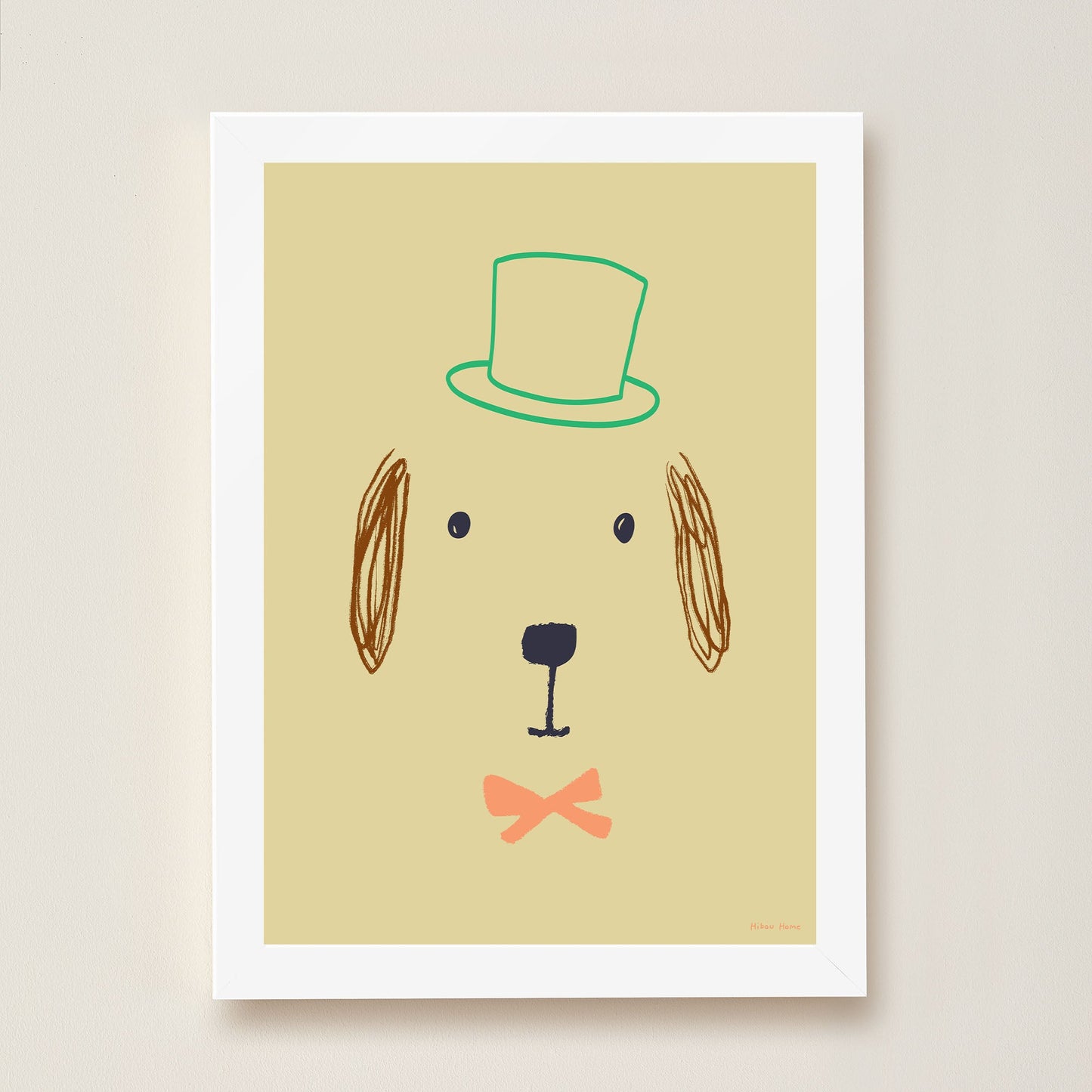 Hibou Design Bruno Dog Art Print - Hay