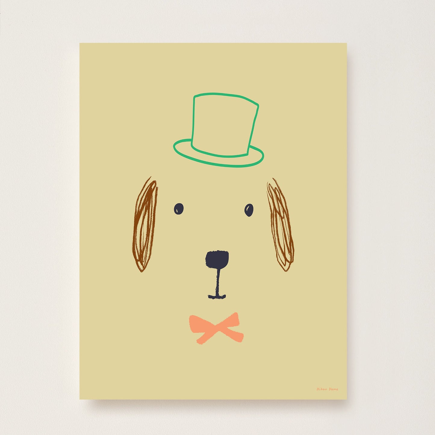 Hibou Design Bruno Dog Art Print - Hay