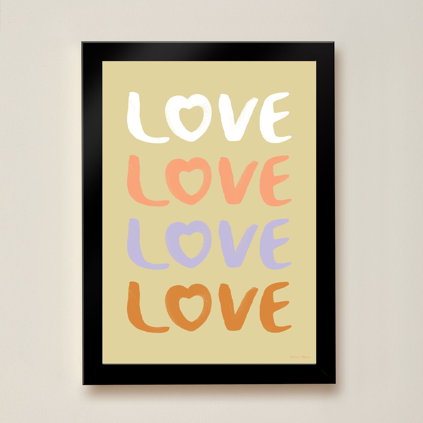 Hibou Design LOVE Art Print - Hay