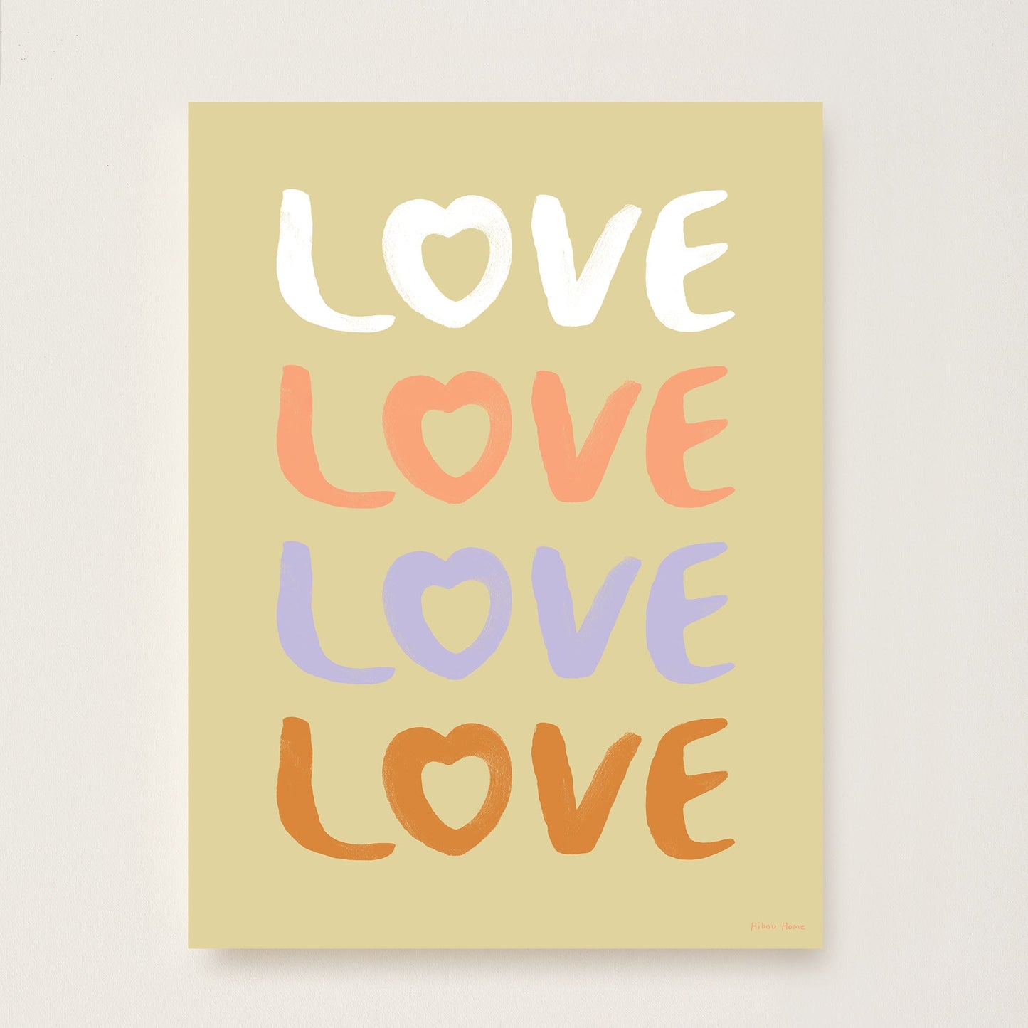 Hibou Design LOVE Art Print - Hay