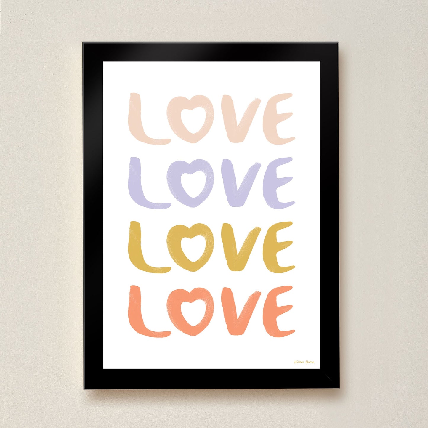 Hibou Design LOVE Art Print - White