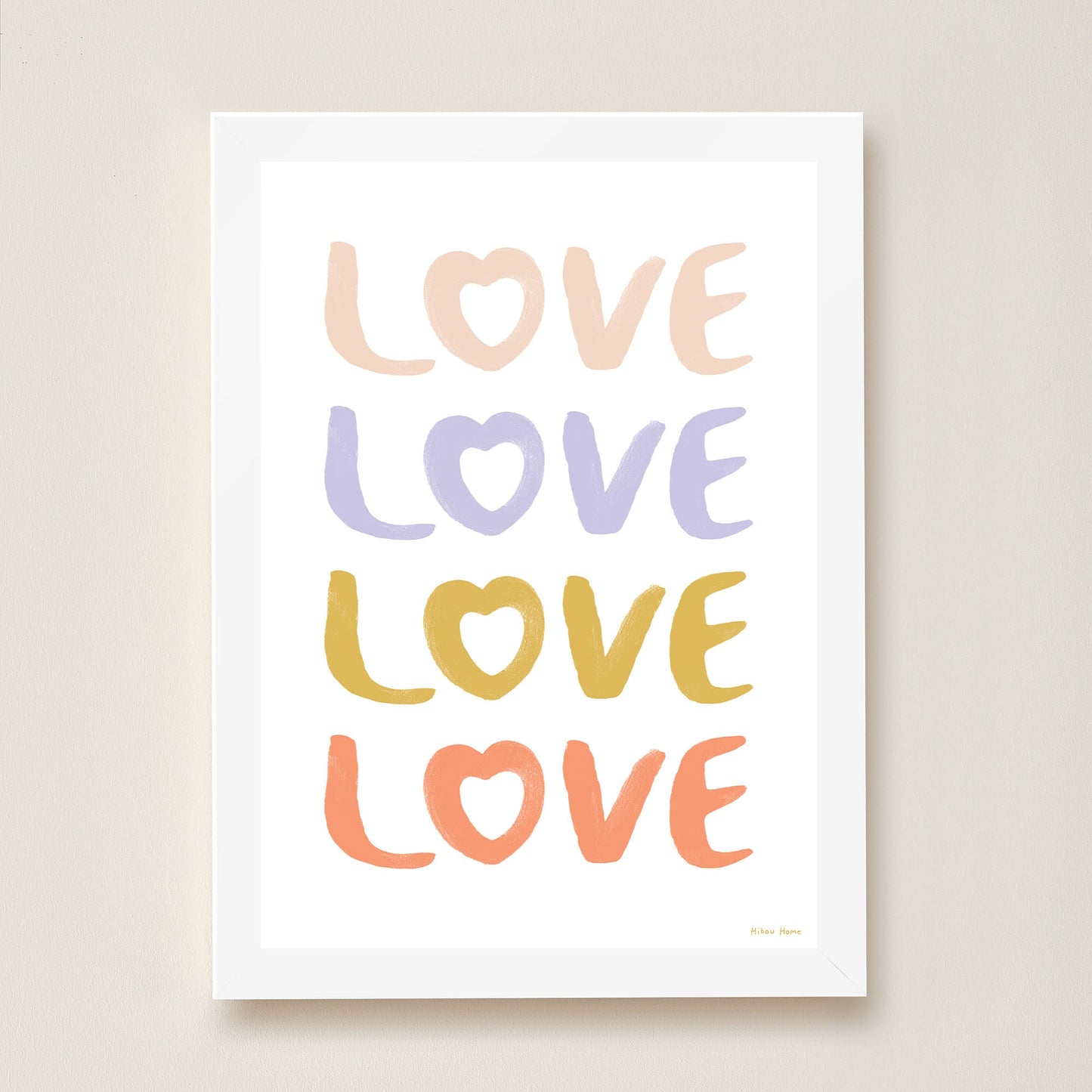 Hibou Design LOVE Art Print - White