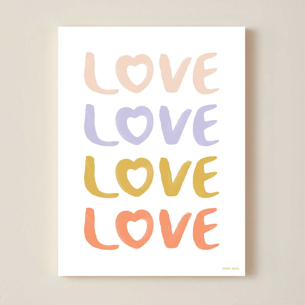 Hibou Design LOVE Art Print - White