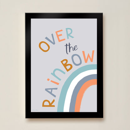 Hibou Design Over the Rainbow Art Print - Blue