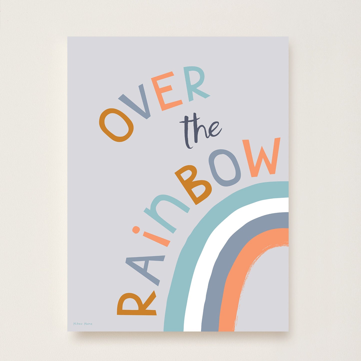 Hibou Design Over the Rainbow Art Print - Blue