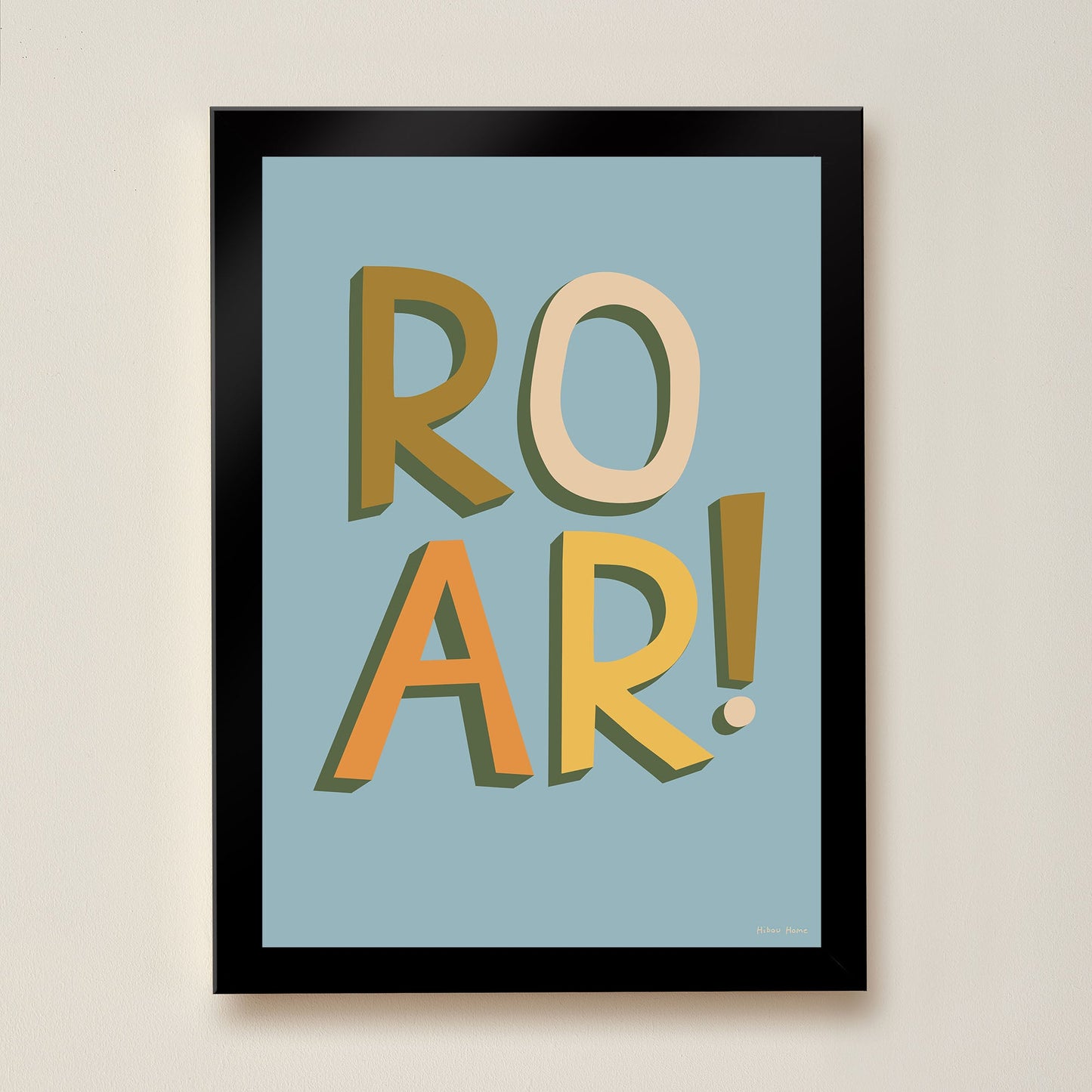 Hibou Design ROAR! Art Print - Blue