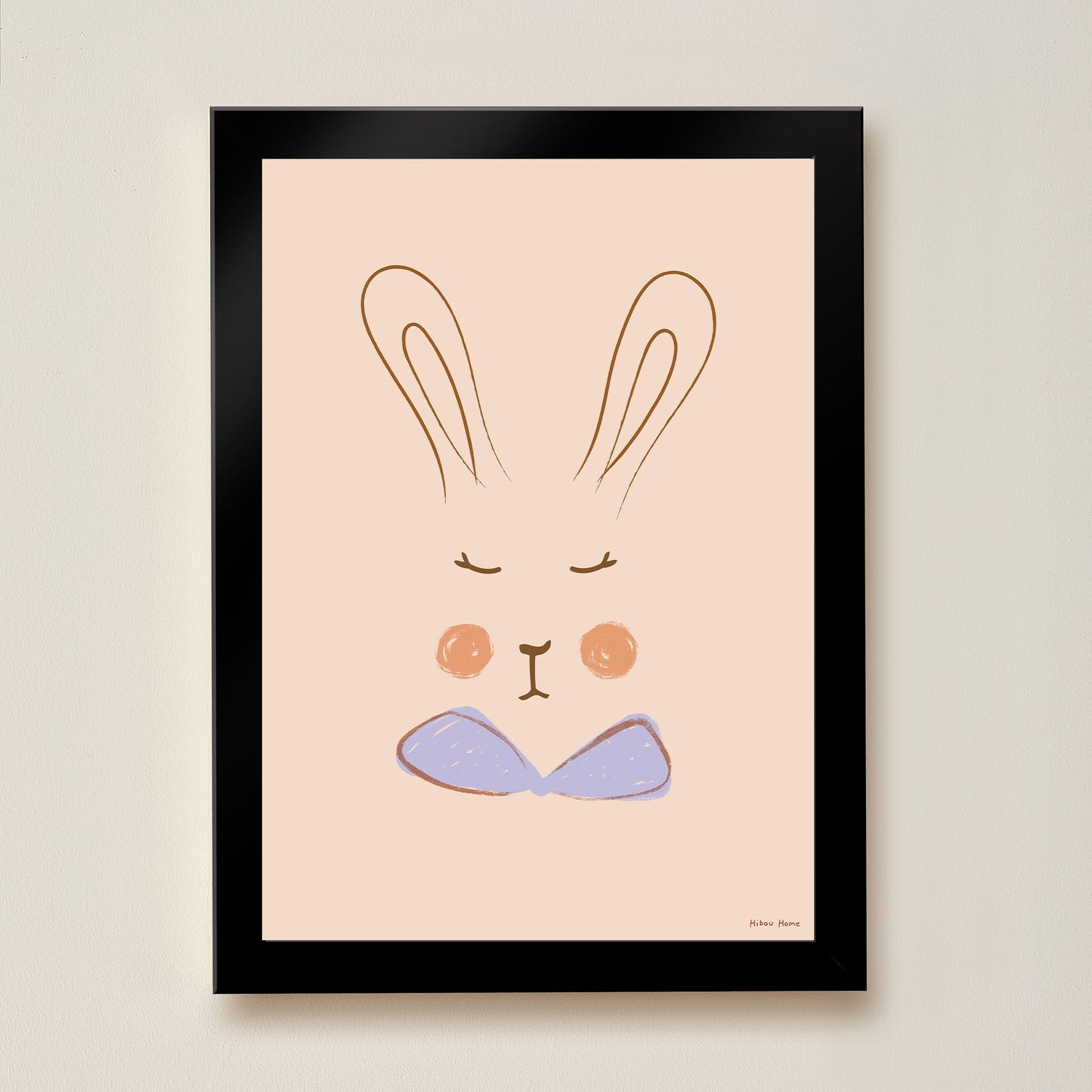 Hibou Design Sylvie Rabbit Art Print - Lilac
