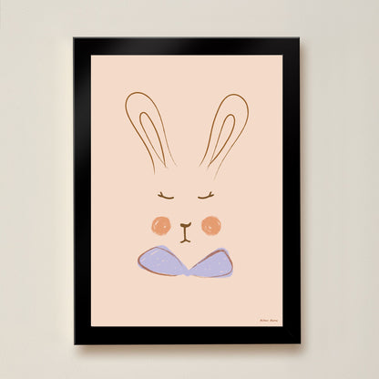 Hibou Design Sylvie Rabbit Art Print - Lilac