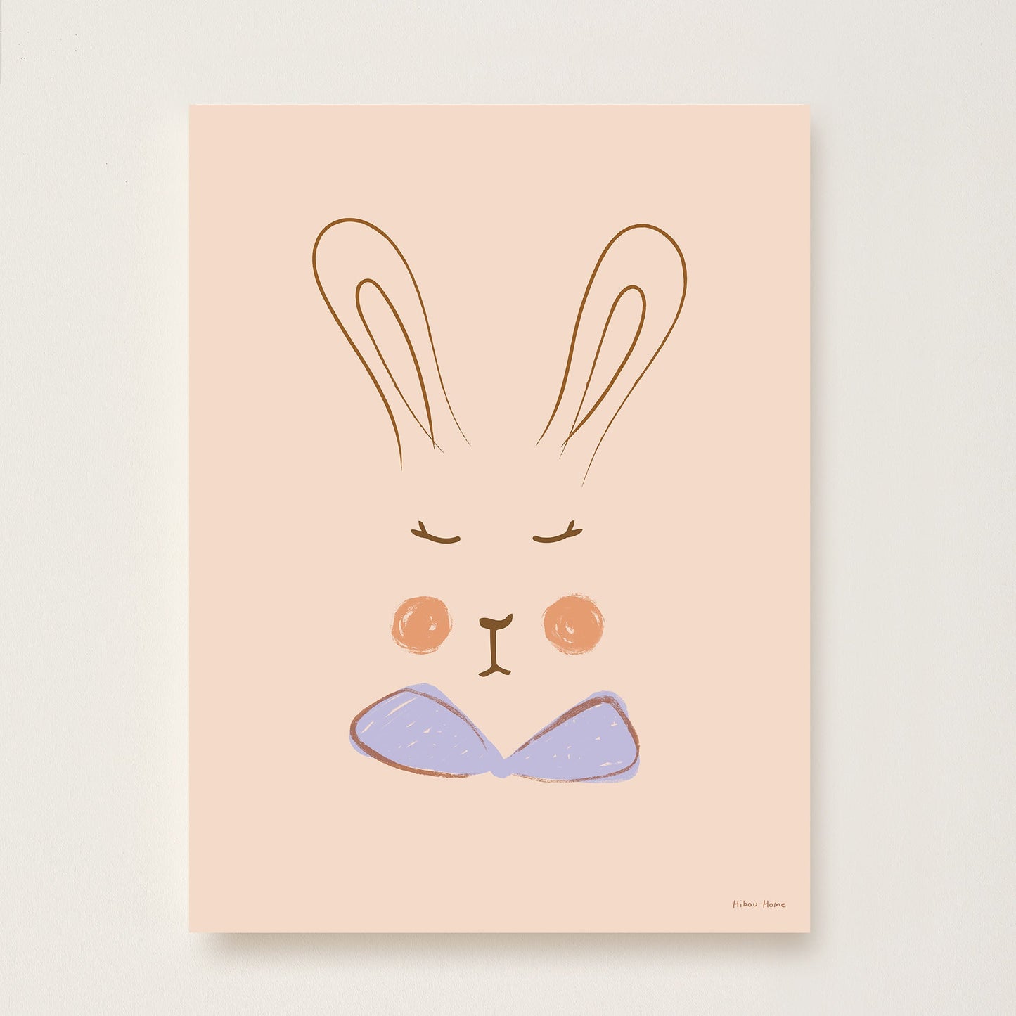 Hibou Design Sylvie Rabbit Art Print - Lilac
