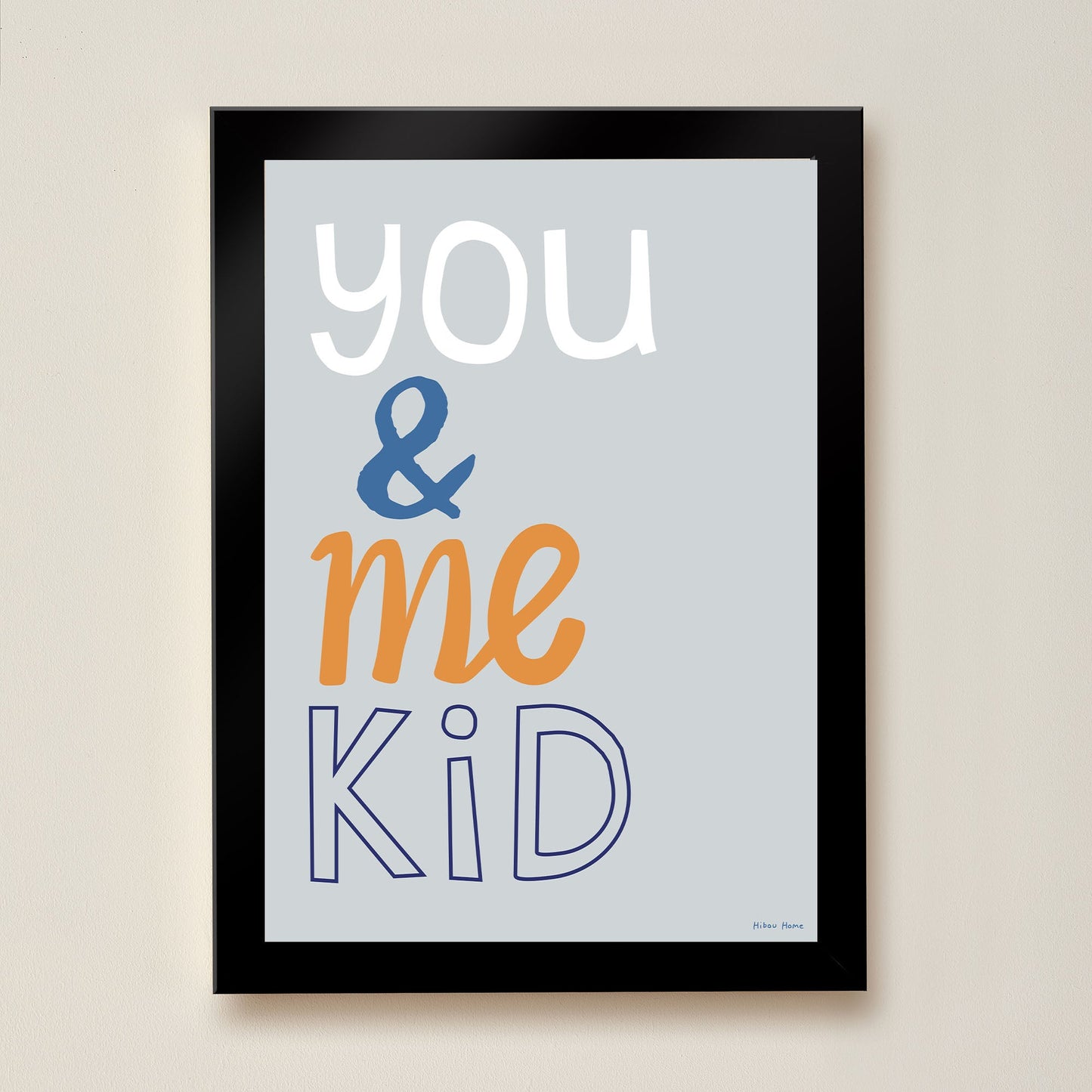 Hibou Design You & Me Kid Art Print - Blue