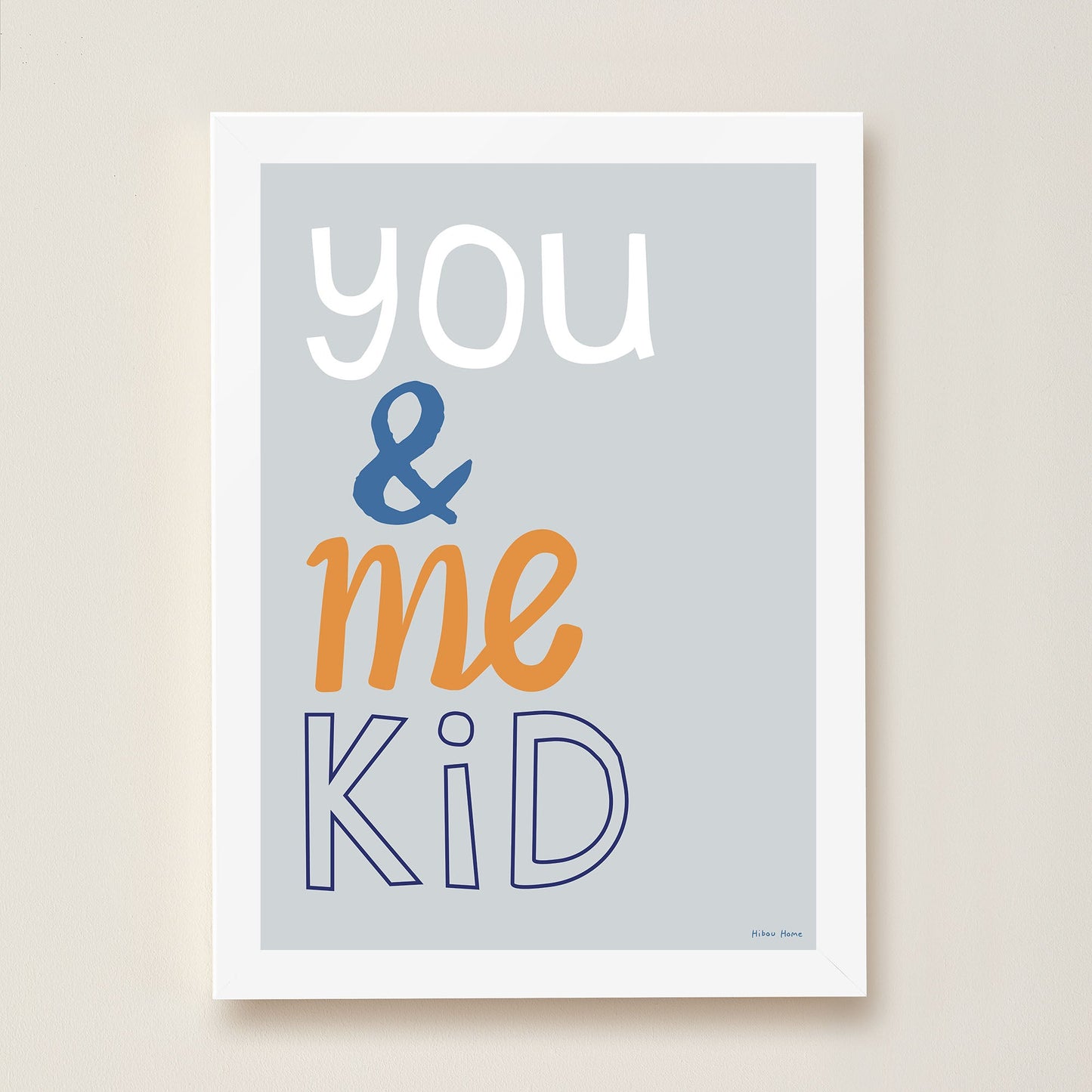 Hibou Design You & Me Kid Art Print - Blue