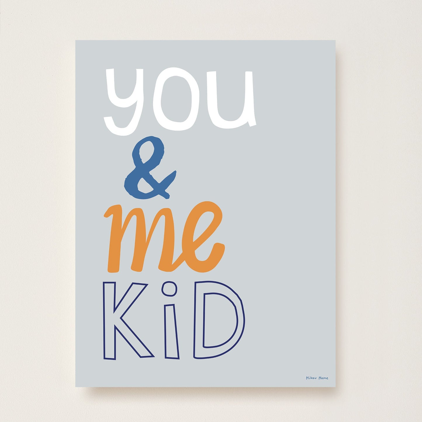 Hibou Design You & Me Kid Art Print - Blue