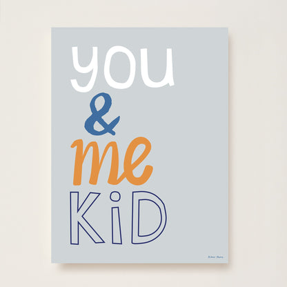 Hibou Design You & Me Kid Art Print - Blue