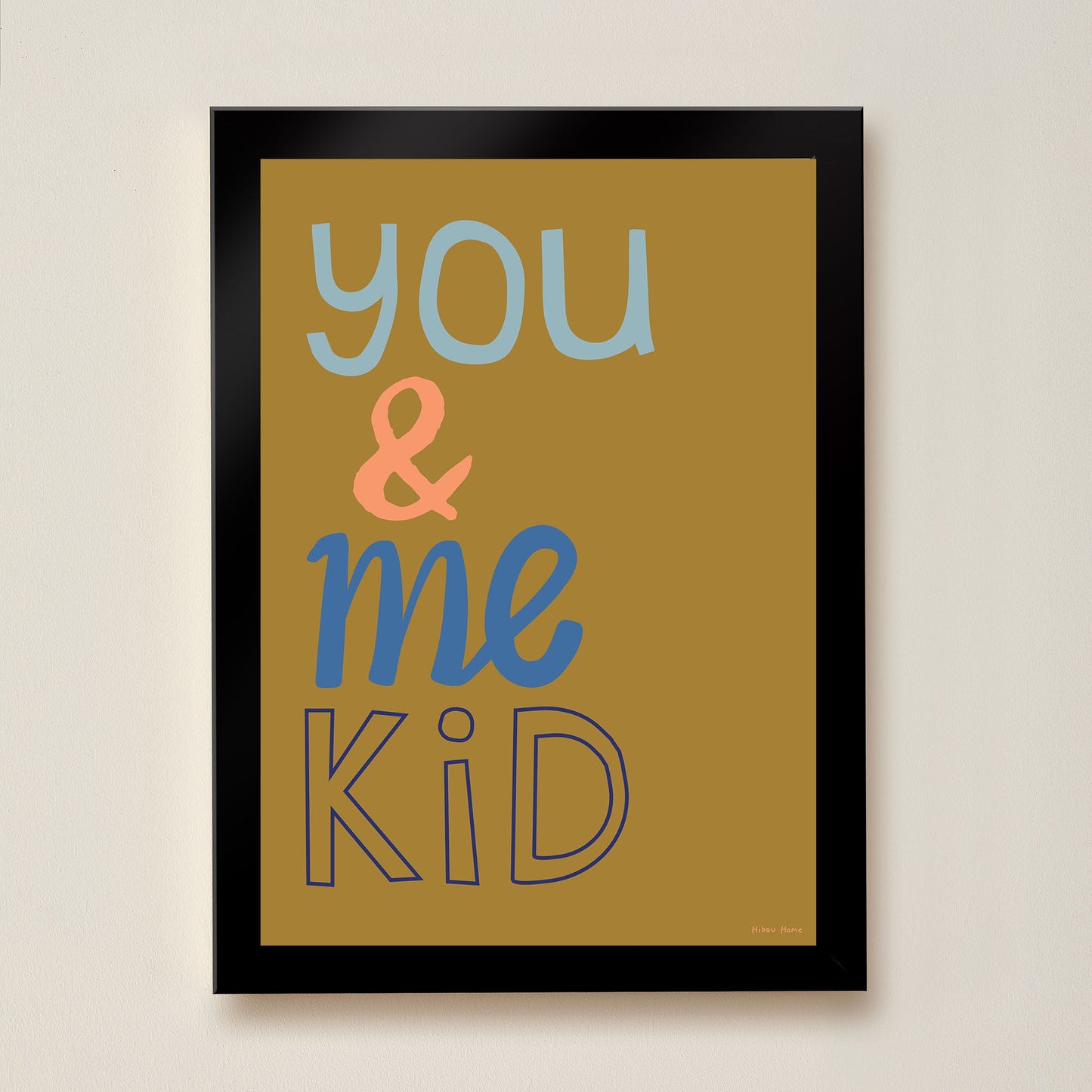 Hibou Design You & Me Kid Art Print - Olive