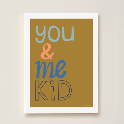 Hibou Design You & Me Kid Art Print - Olive