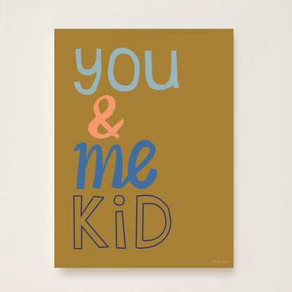 Hibou Design You & Me Kid Art Print - Olive