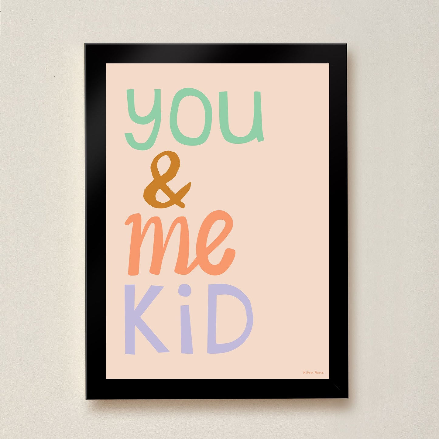 Hibou Design You & Me Kid Art Print - Pink