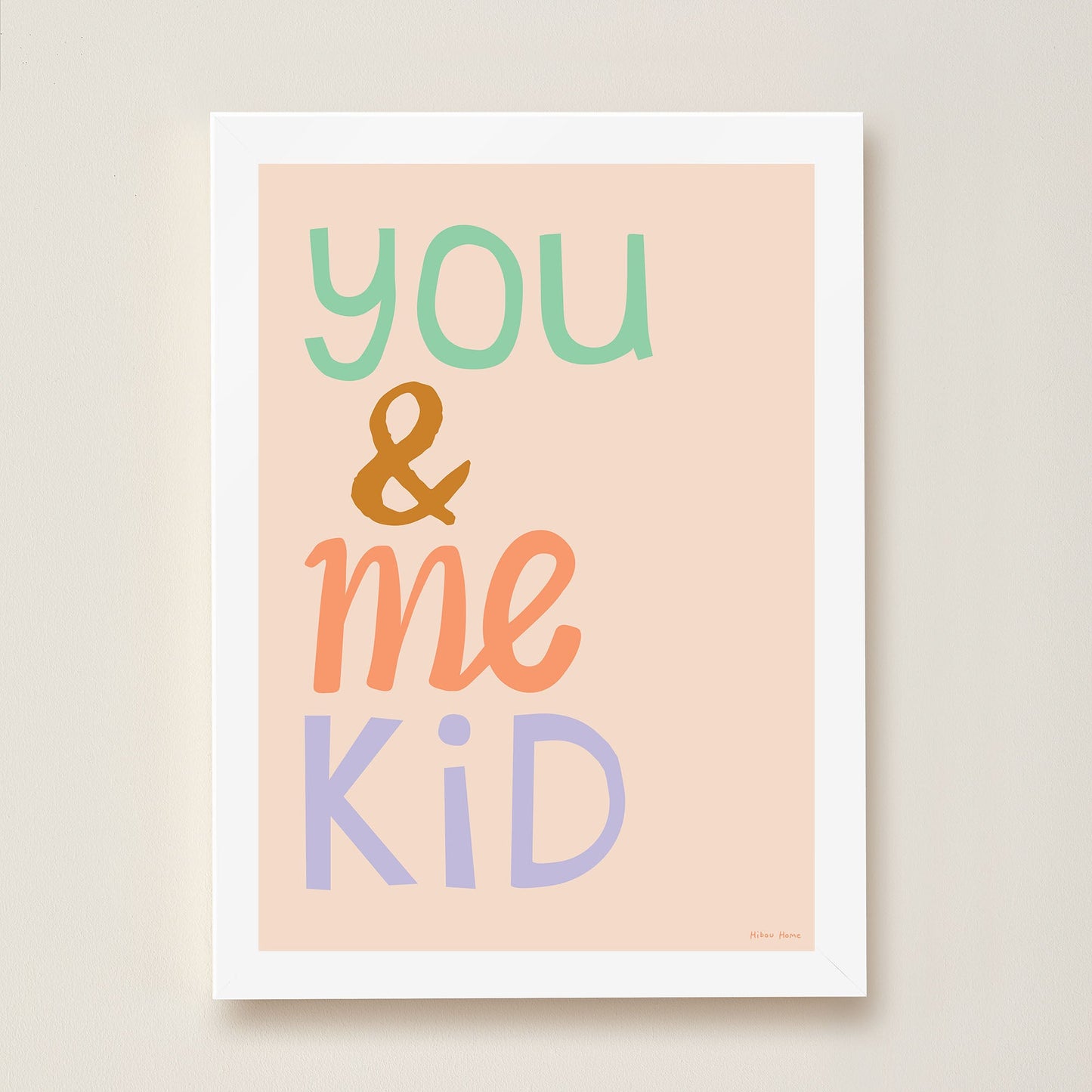 Hibou Design You & Me Kid Art Print - Pink