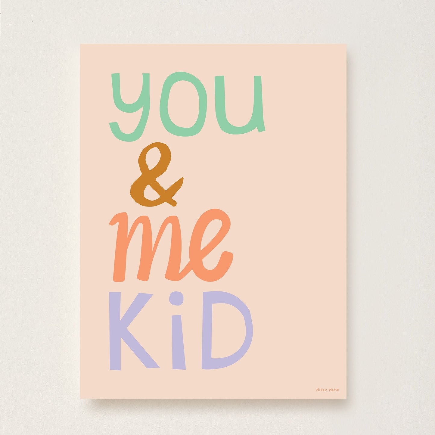 Hibou Design You & Me Kid Art Print - Pink