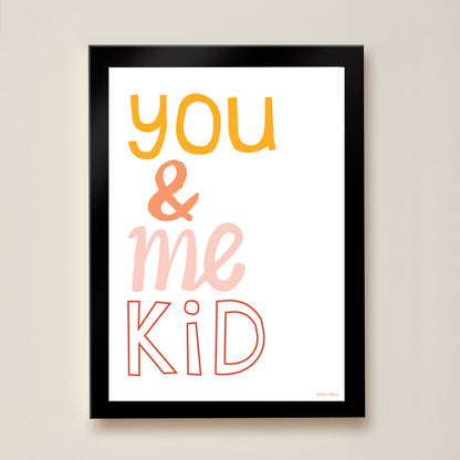 Hibou Design You & Me Kid Art Print - White