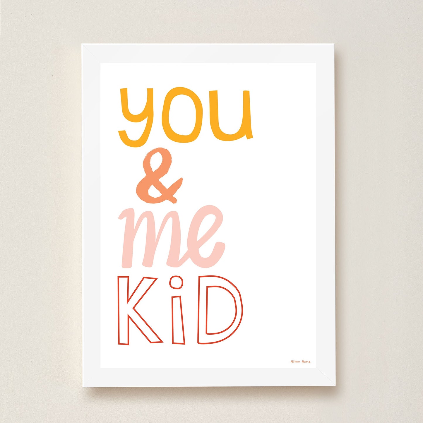Hibou Design You & Me Kid Art Print - White